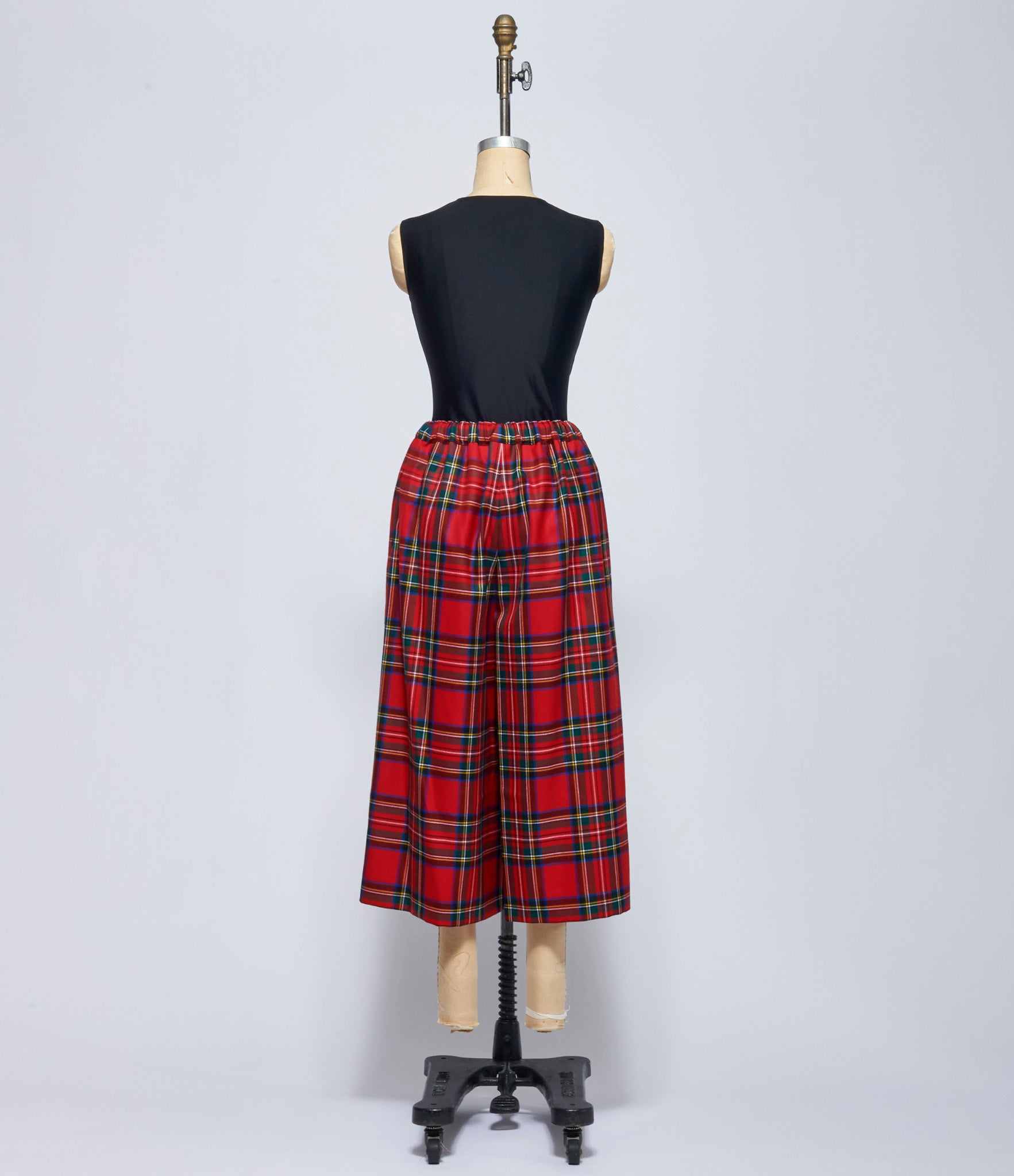 Comme Des Garcons Womens Red Tartan Pants