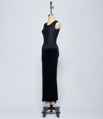 Rick Owens Womens Velvet Gonna Calf Bias Skirt