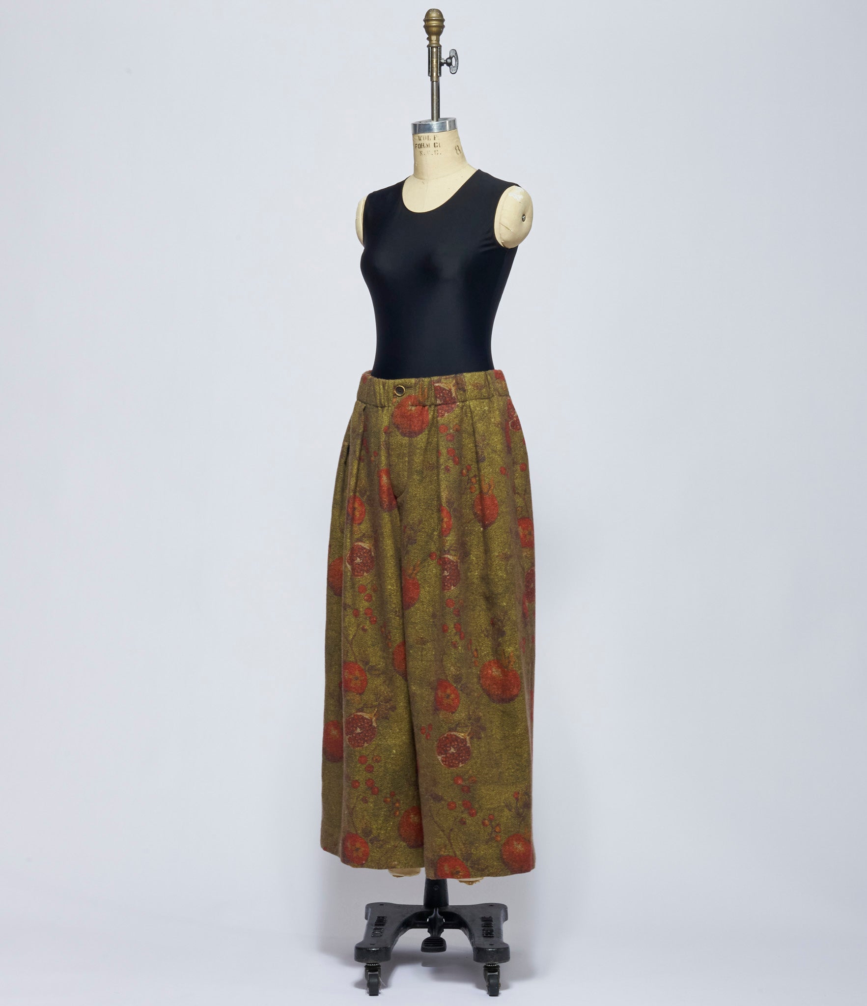 Uma Wang Womens Tan, Red, & Green Poetic Pants
