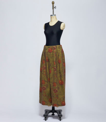 Uma Wang Womens Tan, Red, & Green Poetic Pants