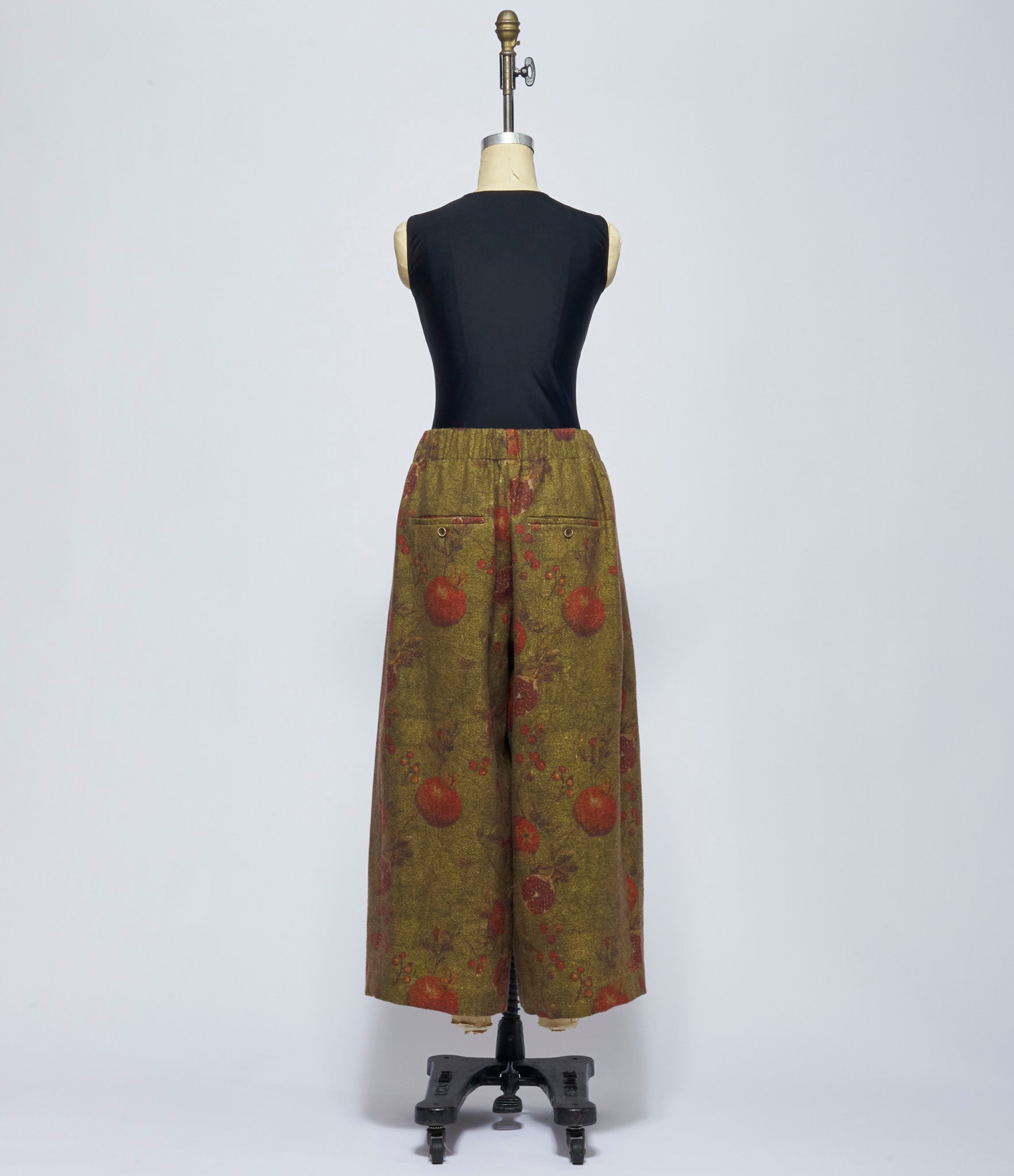 Uma Wang Womens Tan, Red, & Green Poetic Pants