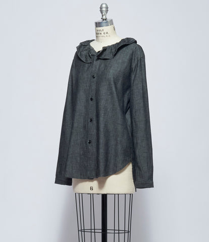 Y's Womens U-Gather Collar Shirt