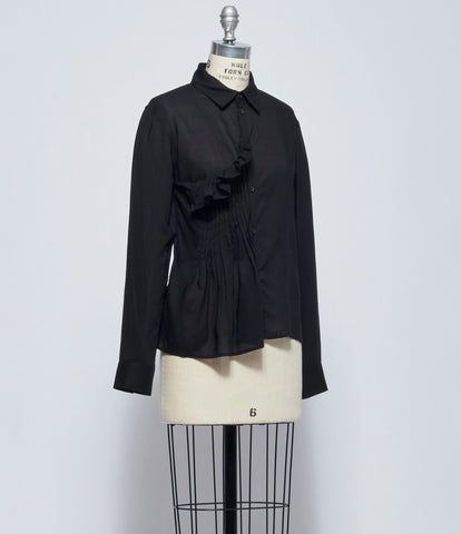 Yohji Yamamoto Womens R Front Pintuck Blouse