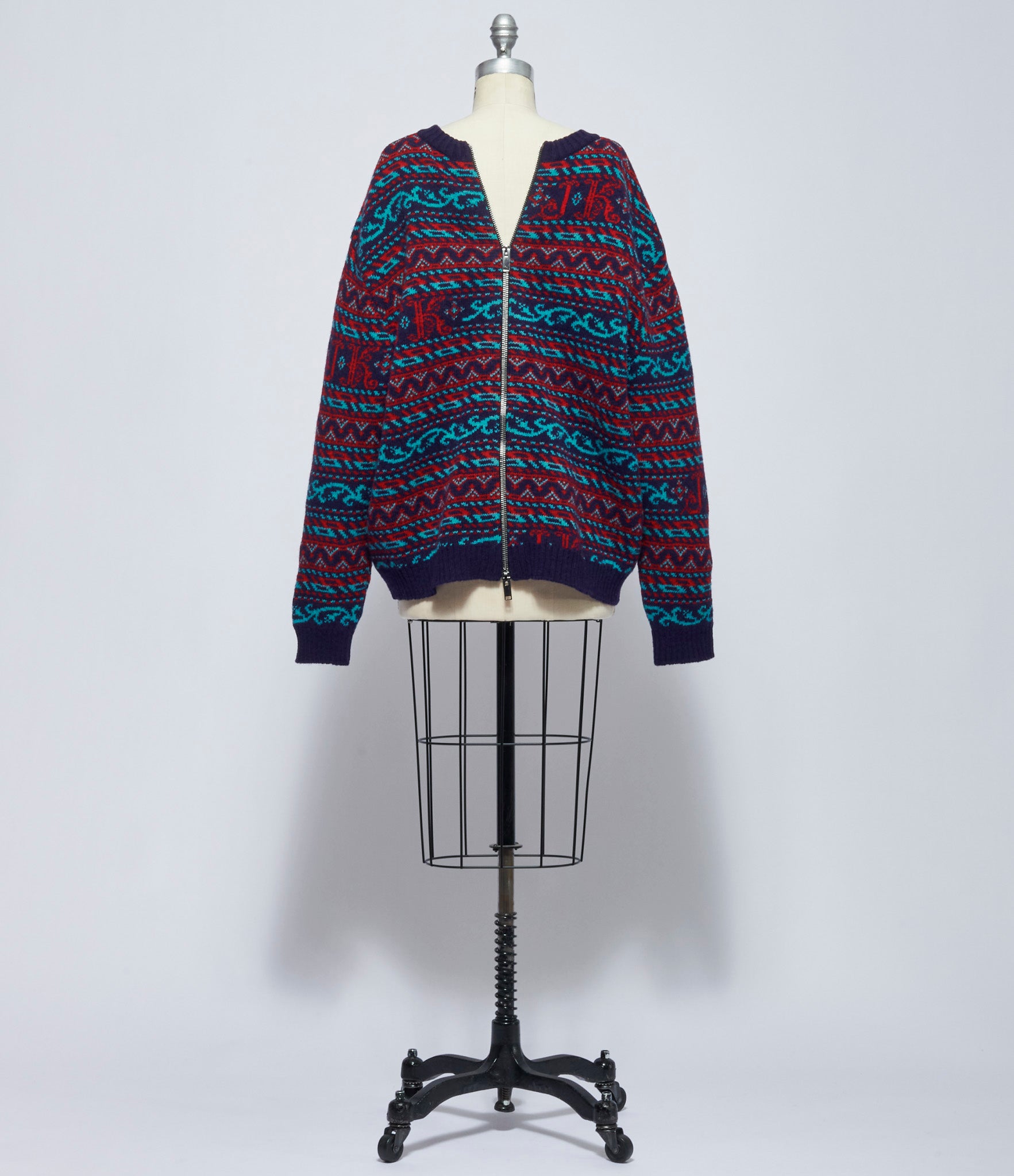 Julie Kegels Womens Kair Navy V-Neck Knitted Sweater