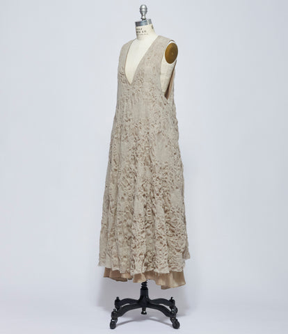 Marc Le Bihan Womens Beige Robe Chasuele Longue