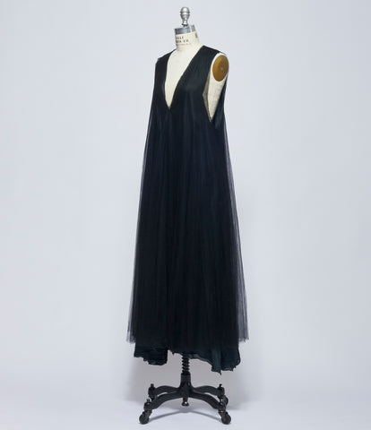 Marc Le Bihan Womens Black Robe Tulle