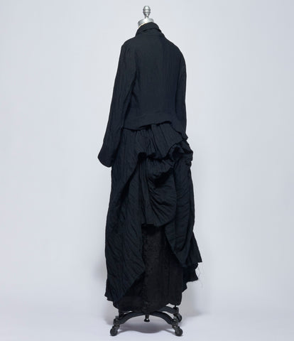 Marc Le Bihan Womens Noir Manteau Faux Cul