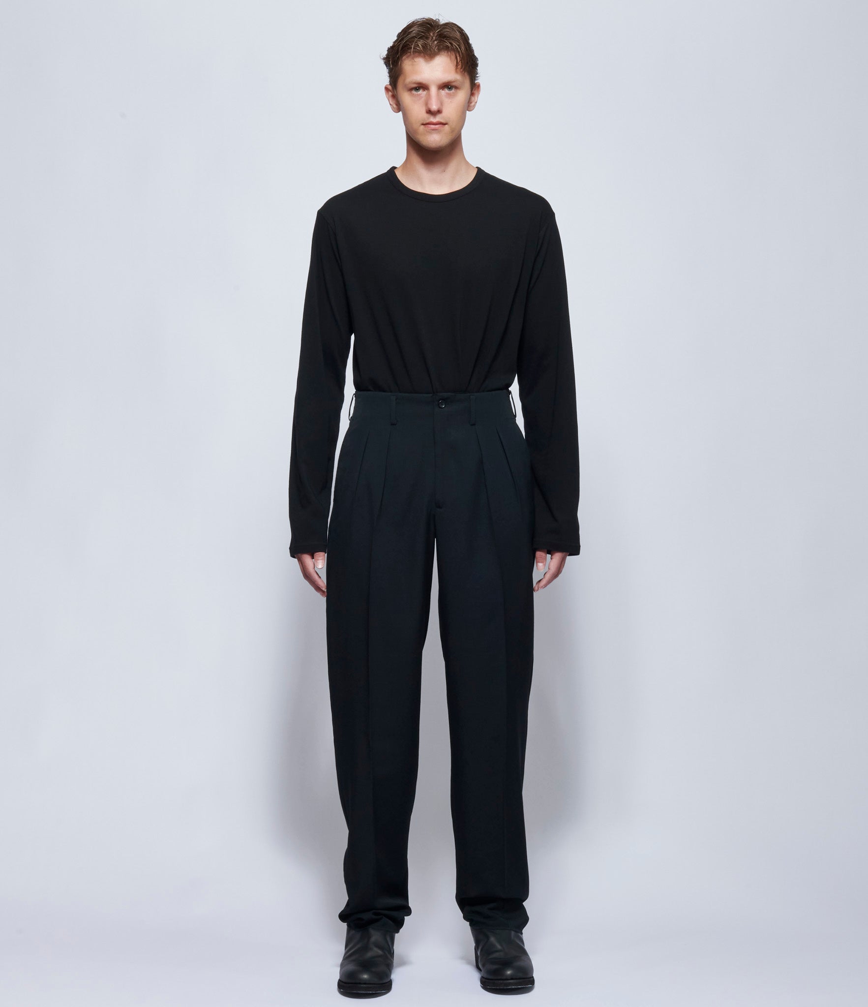 Yohji Yamamoto Mens 2 Tucks Pants