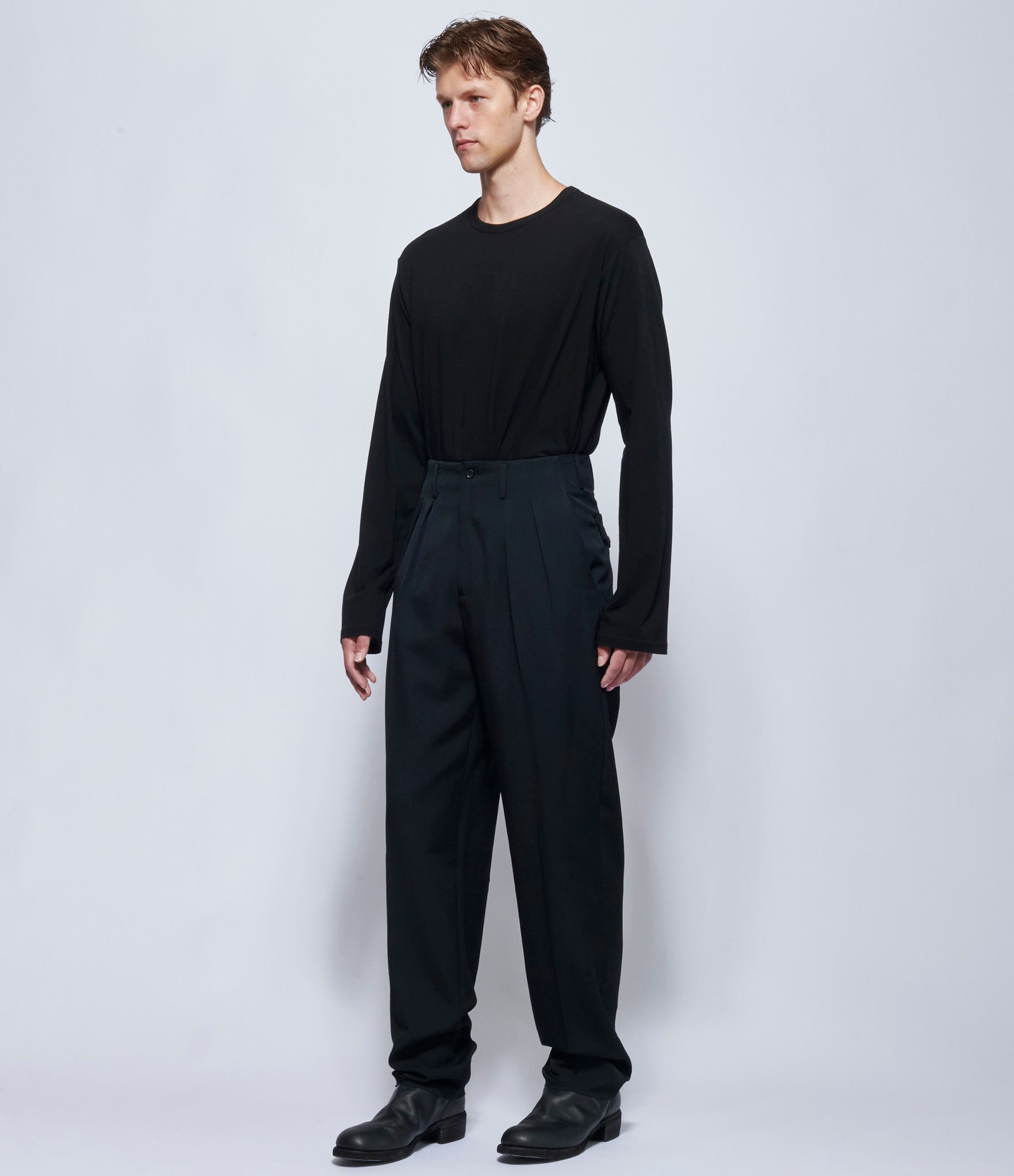 Yohji Yamamoto Mens 2 Tucks Pants