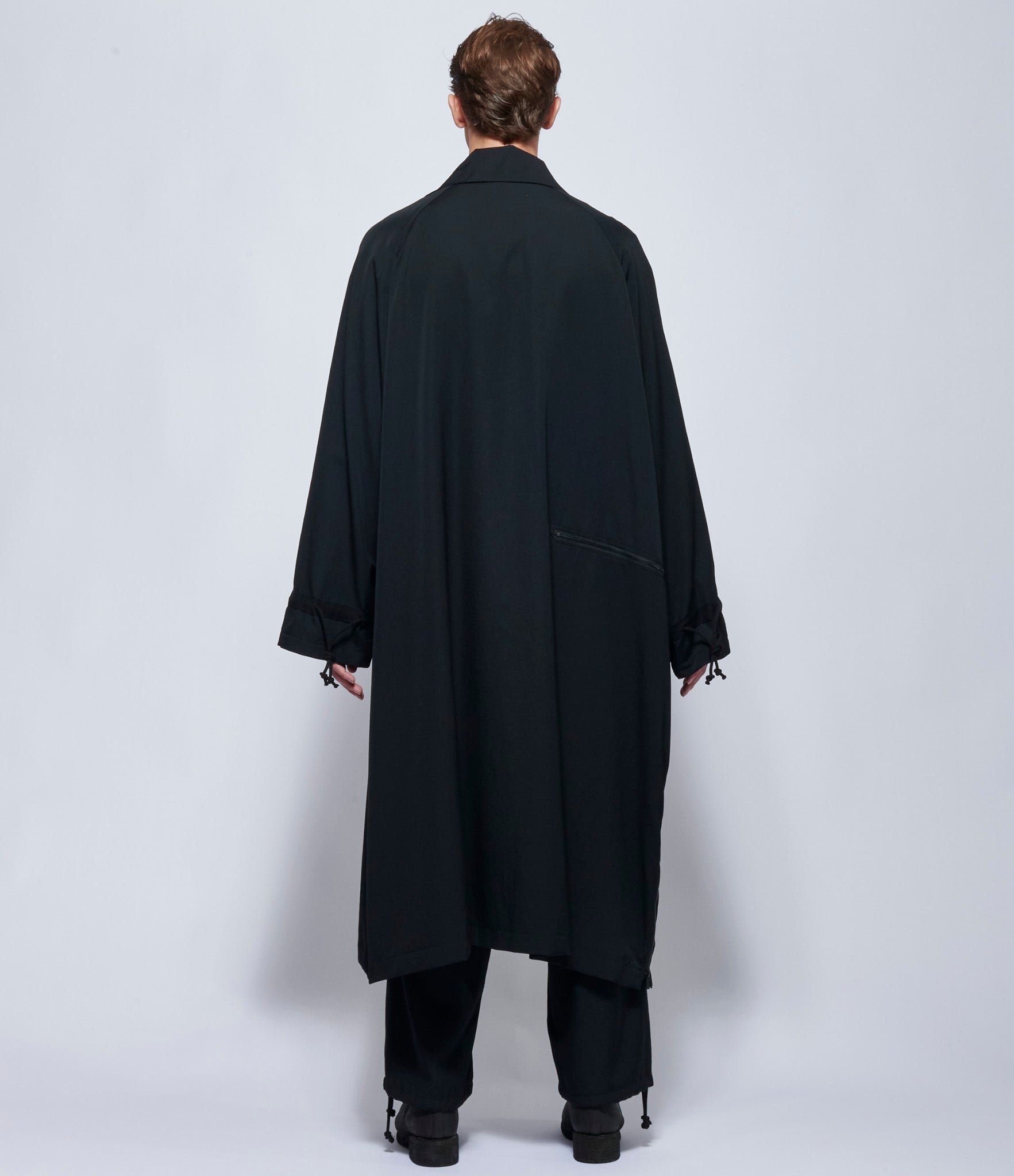 Yohji Yamamoto Mens Cross Shaped Fastener Coat