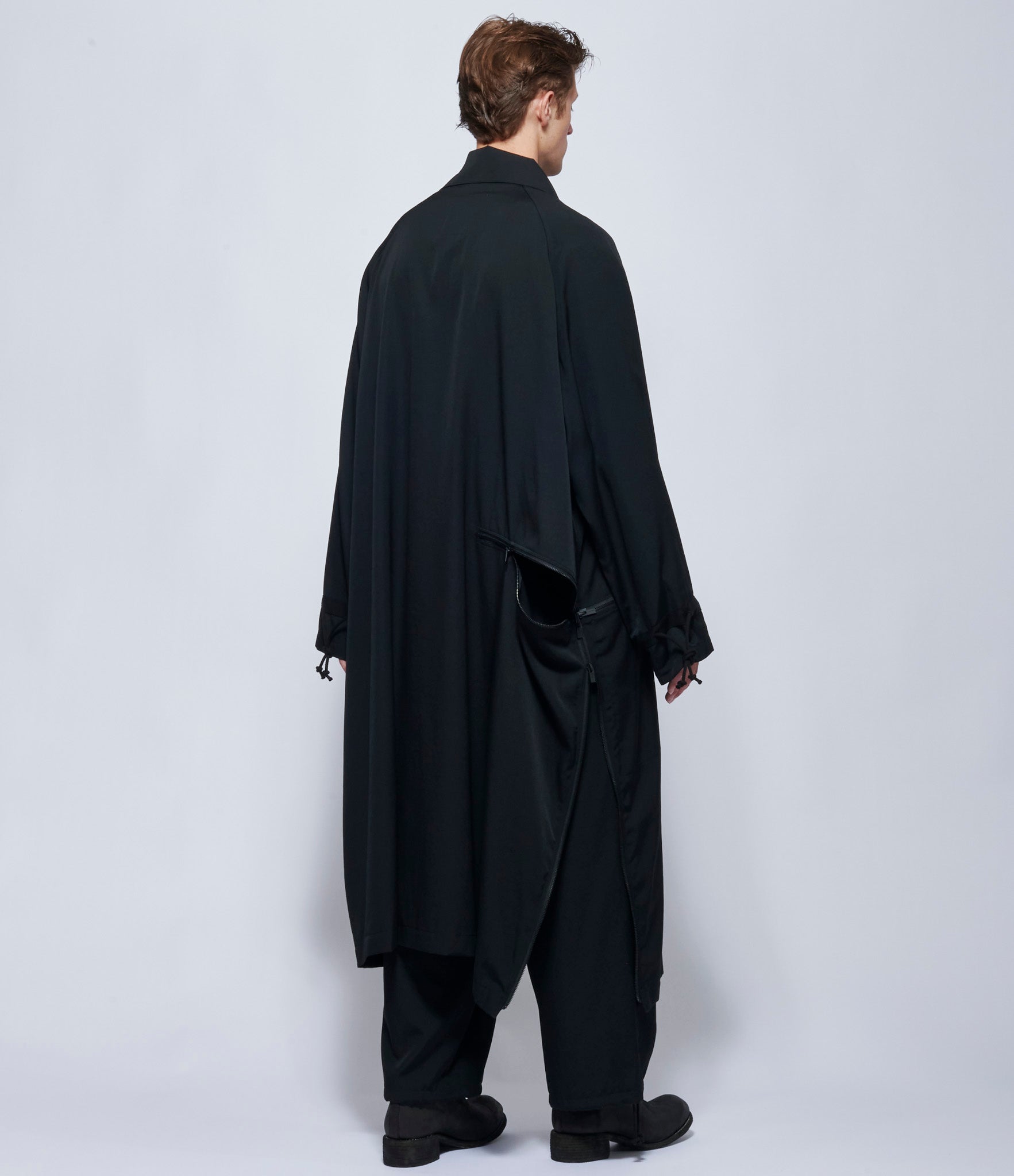 Yohji Yamamoto Mens Cross Shaped Fastener Coat