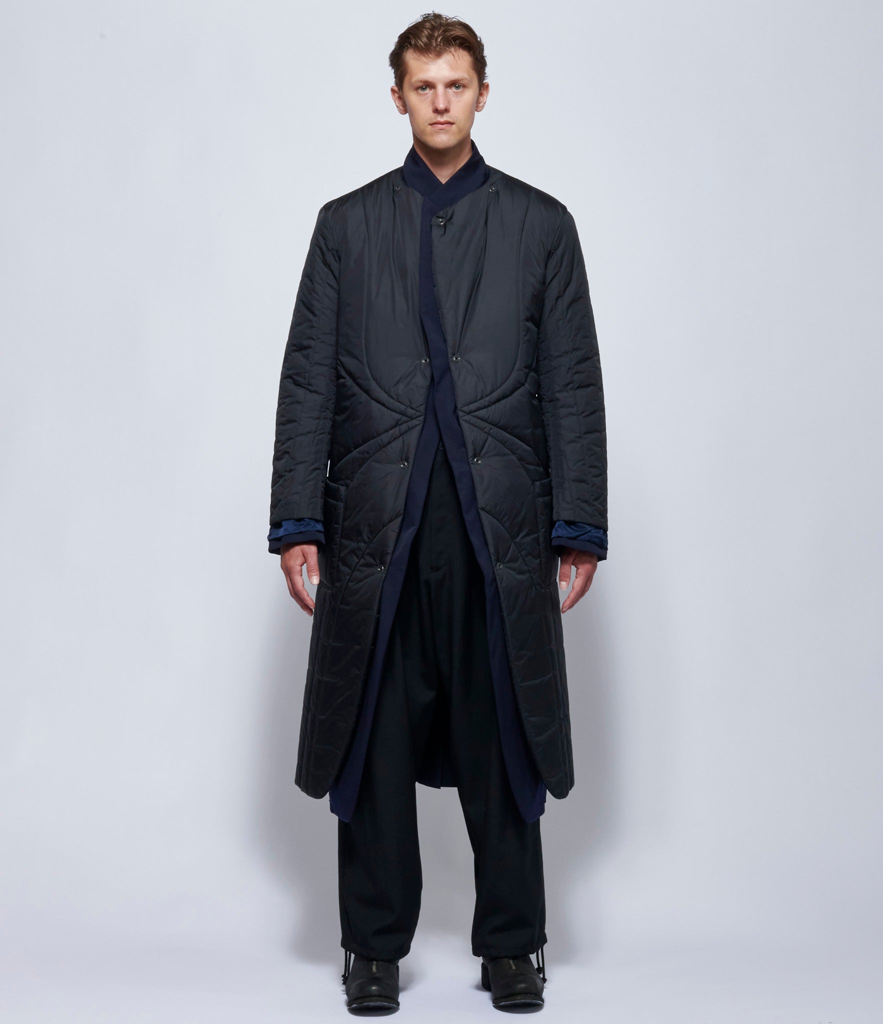 Yohji Yamamoto Mens One Button Jacket with Liner