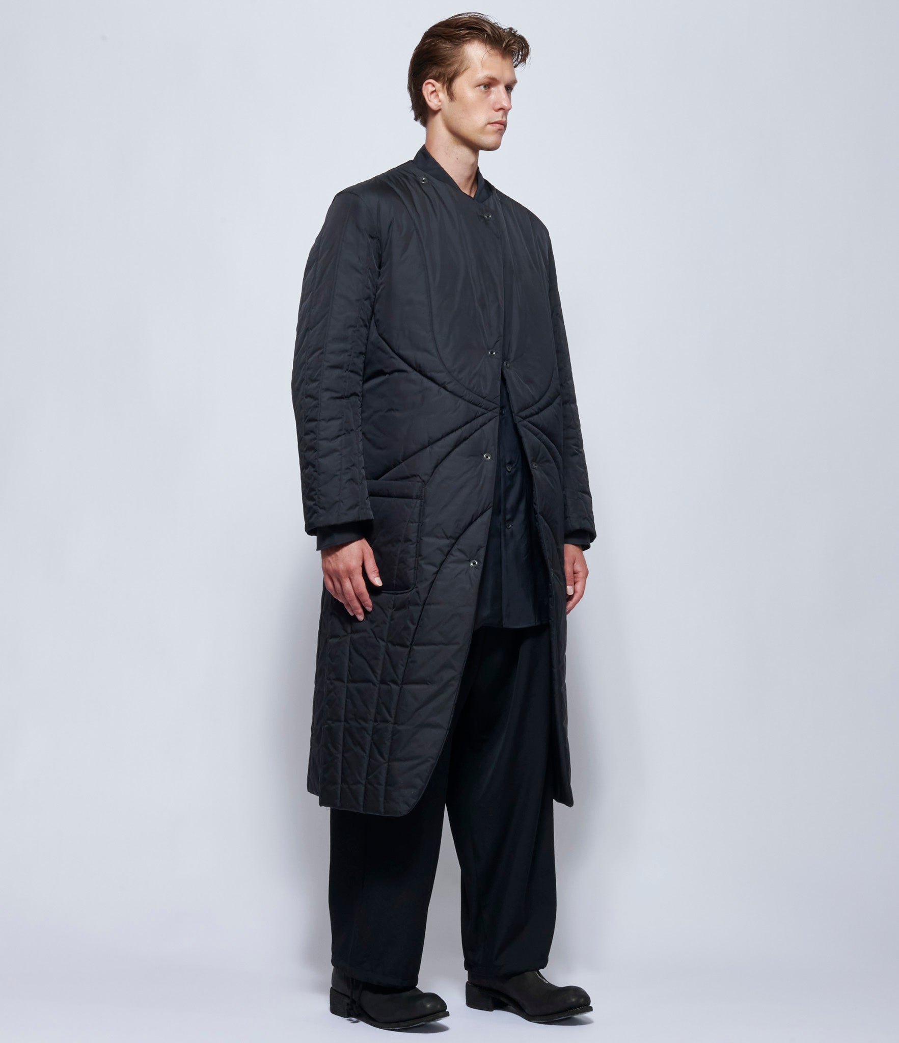 Yohji Yamamoto Mens One Button Jacket with Liner