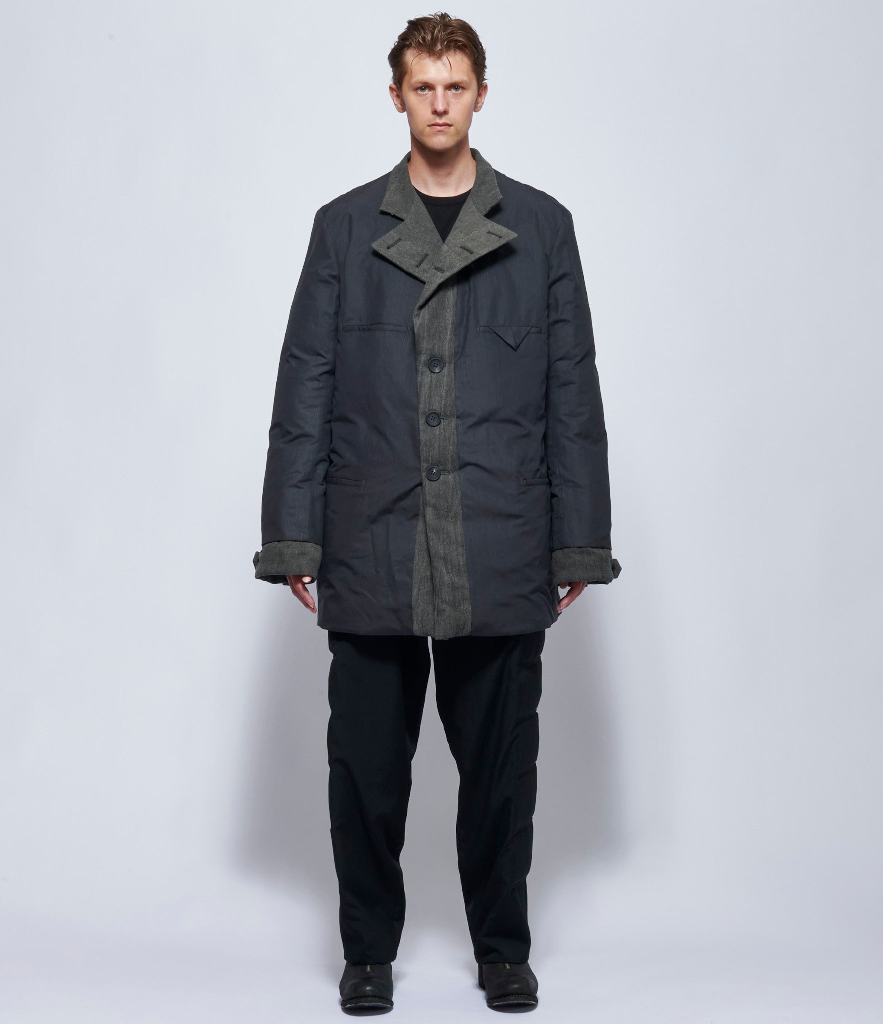 Yohji Yamamoto Mens Horizontal Padded Jacket