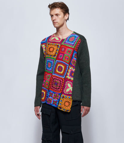 Comme Des Garcons Homme Plus Multicolor Crochet Sweater