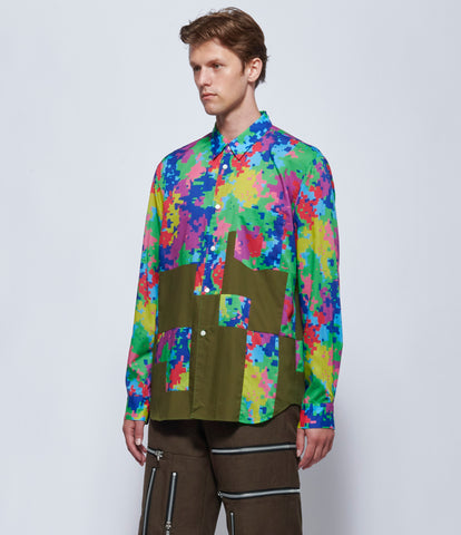 Comme Des Garcons Homme Plus Multicolor Pixelated Shirt
