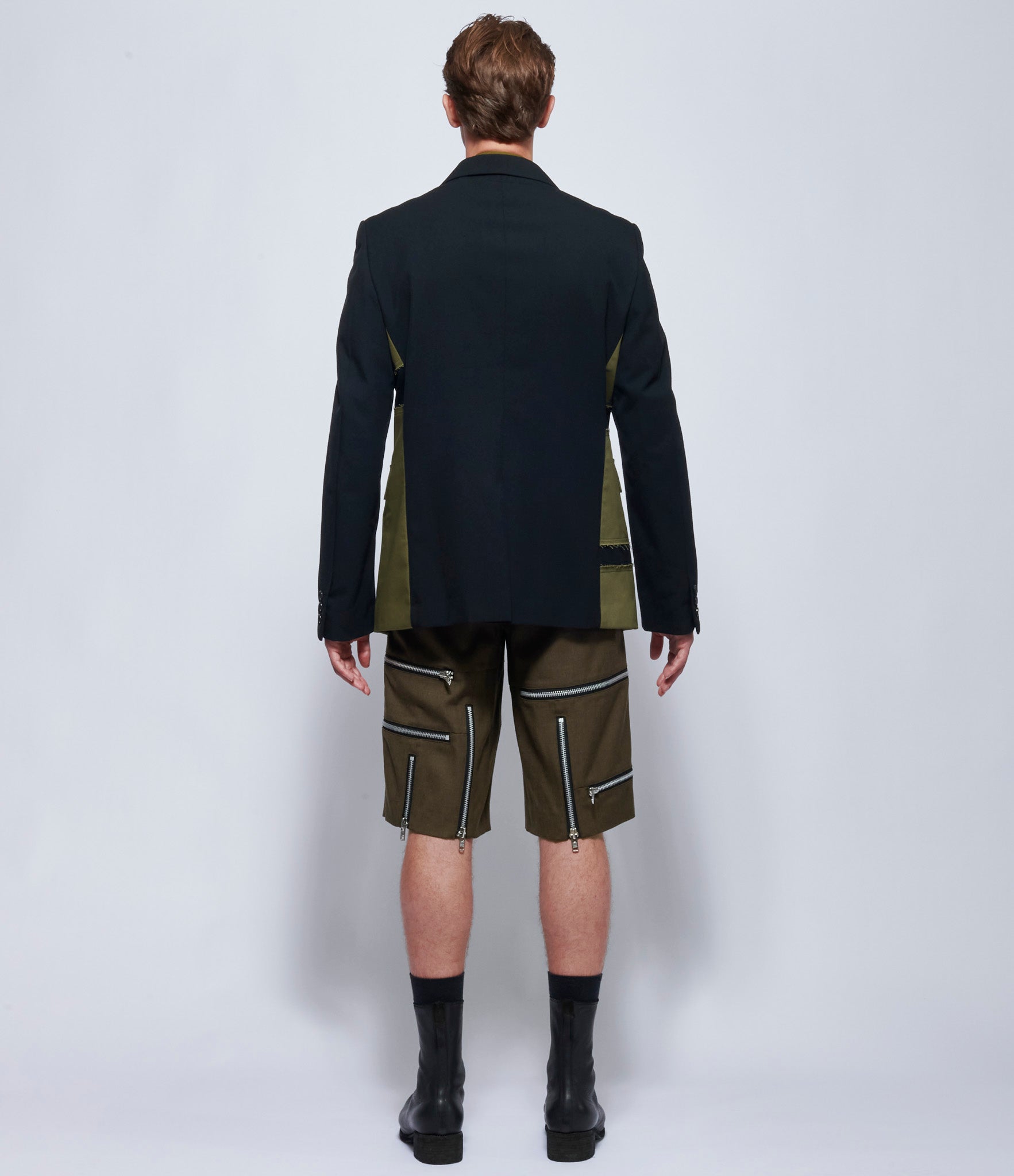 Comme Des Garcons Homme Plus Olive Patchwork Jacket