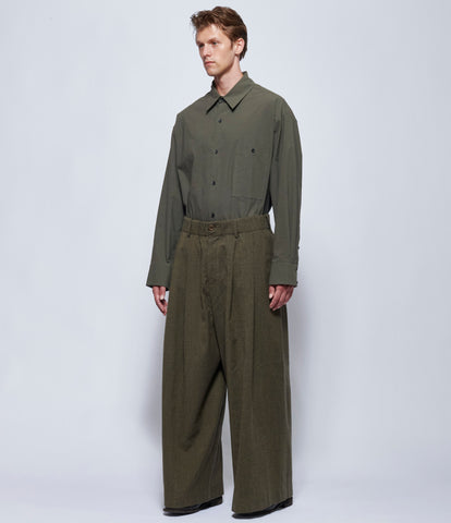 Uma Wang Mens Grey Brown Poetic Pants