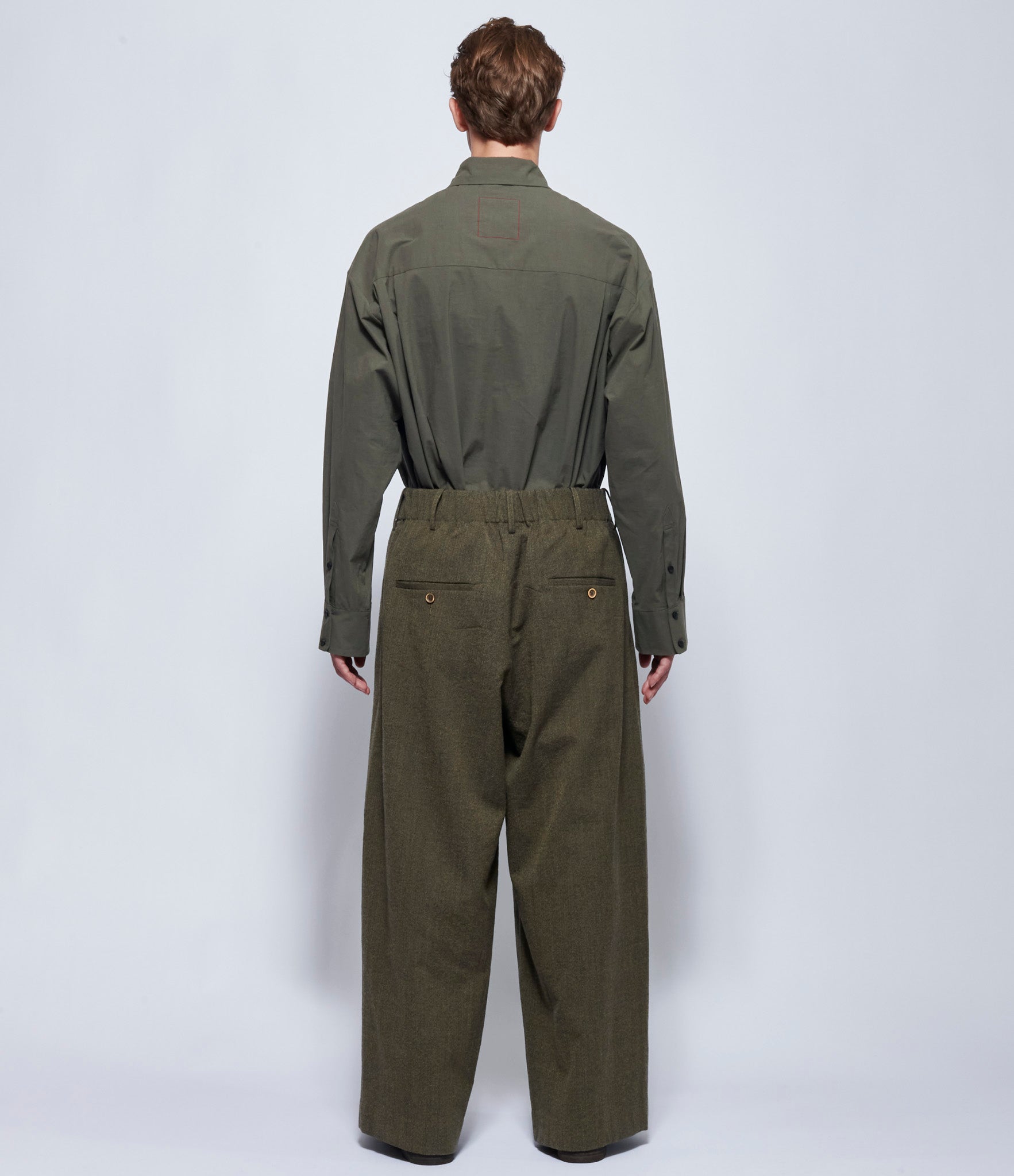 Uma Wang Mens Grey Brown Poetic Pants