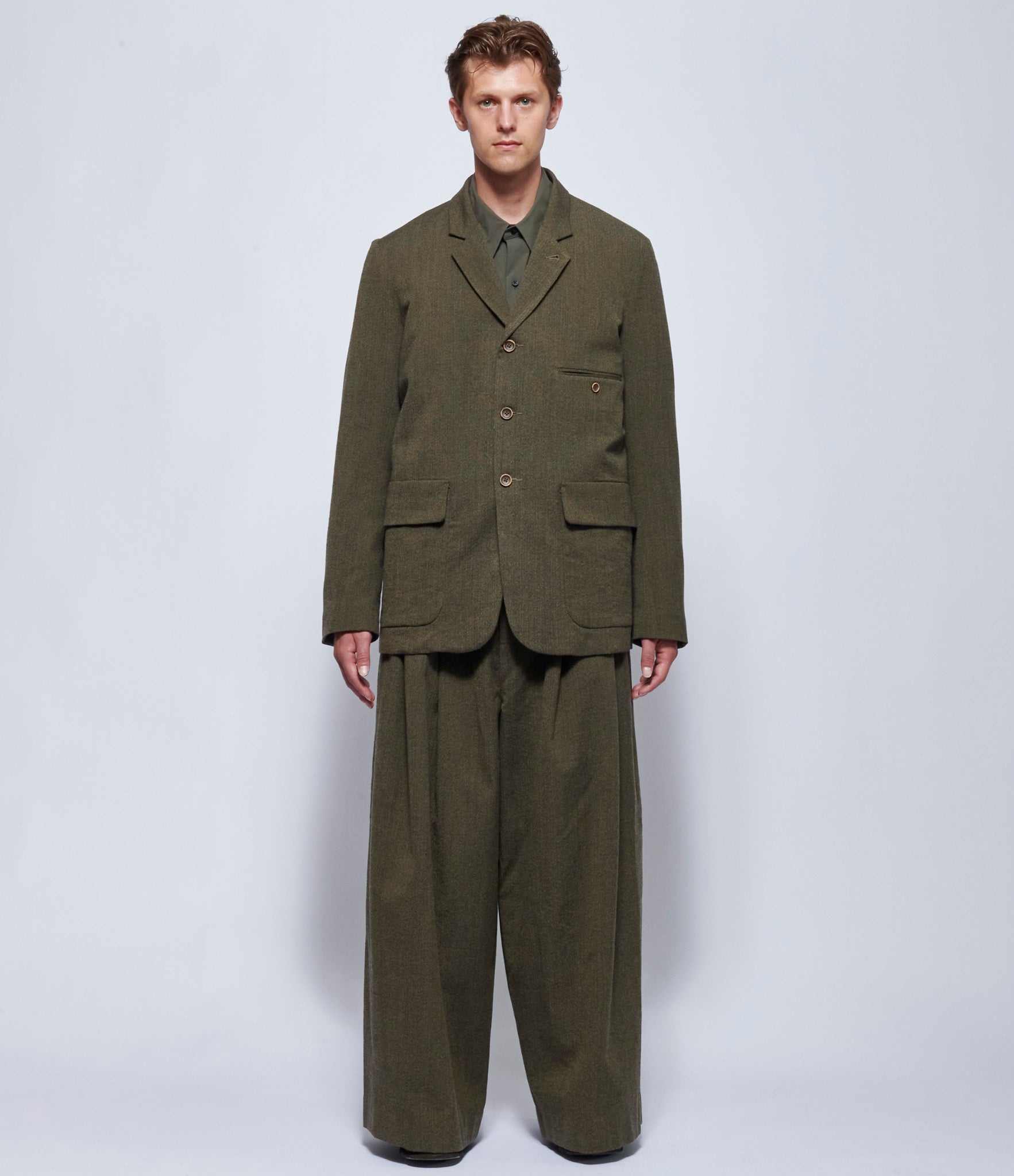 Uma Wang Mens Grey Brown Jupiter Jacket
