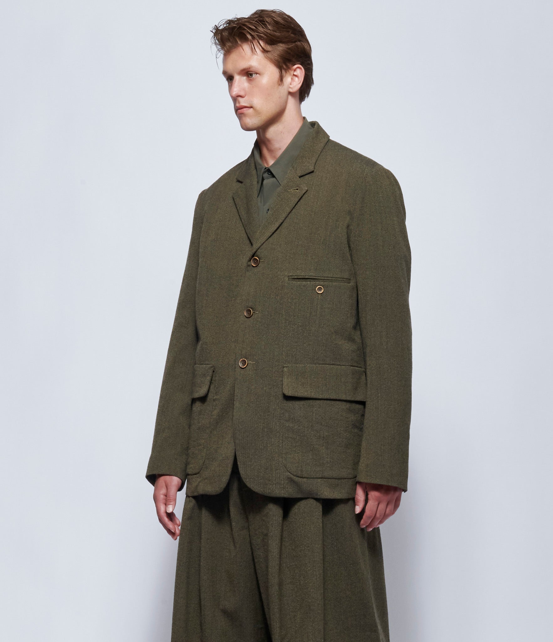 Uma Wang Mens Grey Brown Jupiter Jacket
