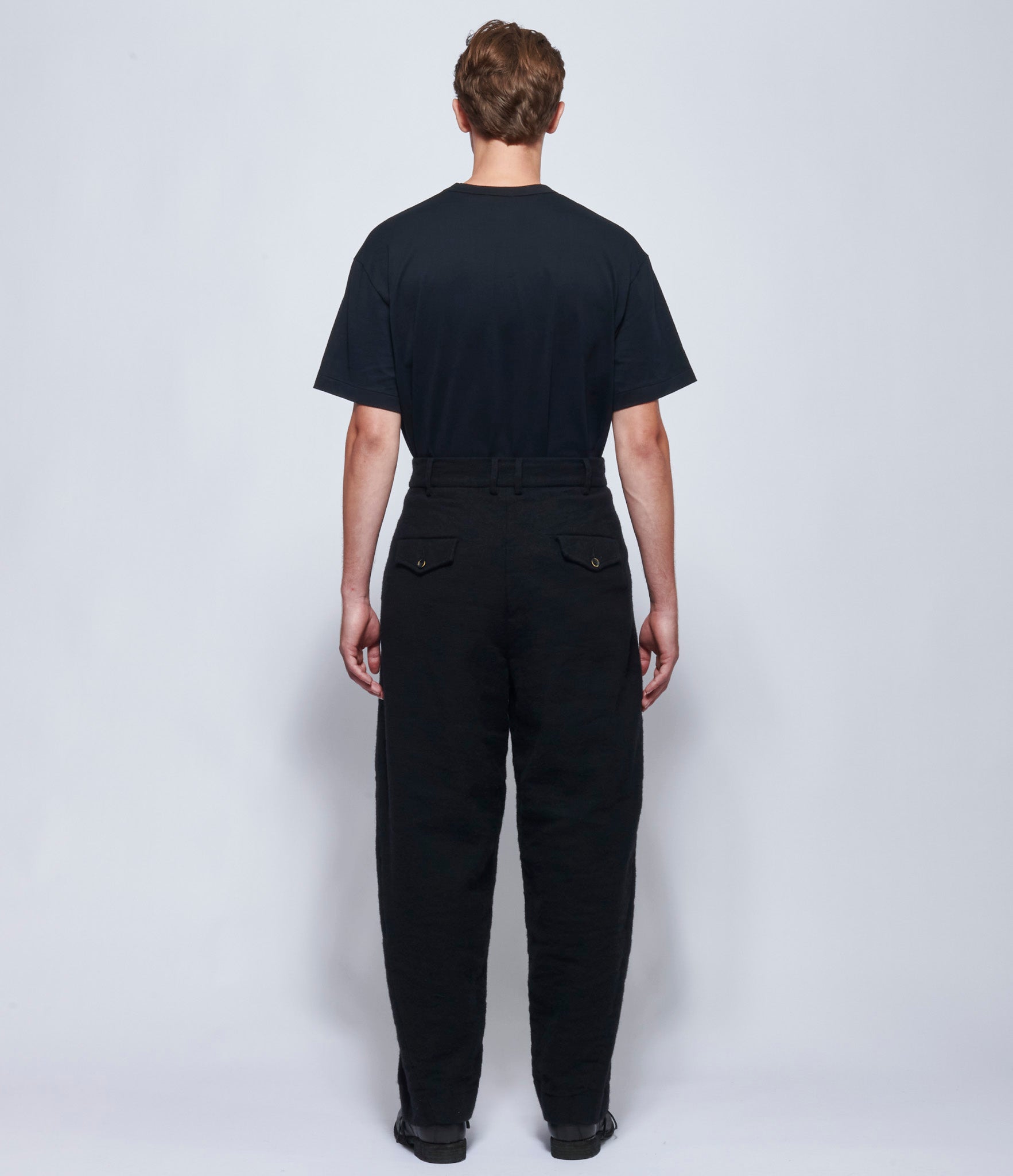 Uma Wang Mens Black Patina Pants