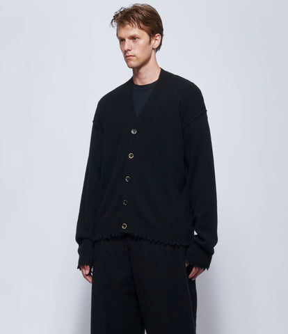 Uma Wang Mens Black Over Cardigan