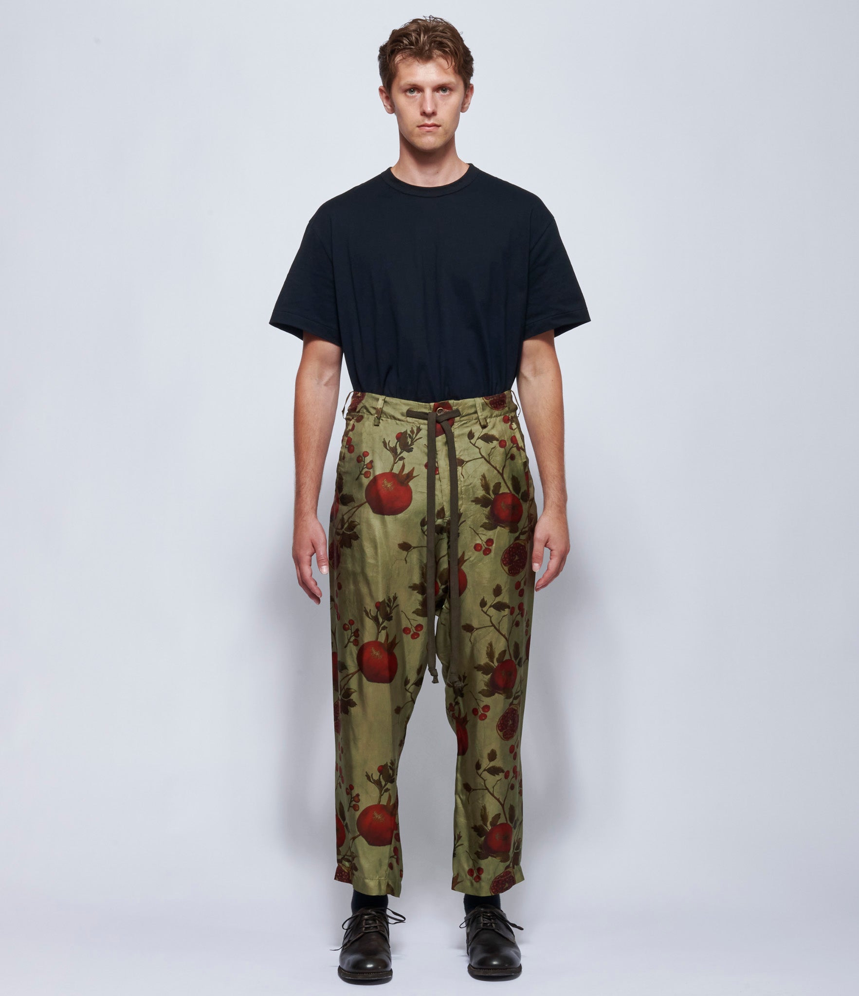 Uma Wang Mens Tan & Red & Green Perch Pants