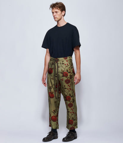 Uma Wang Mens Tan & Red & Green Perch Pants