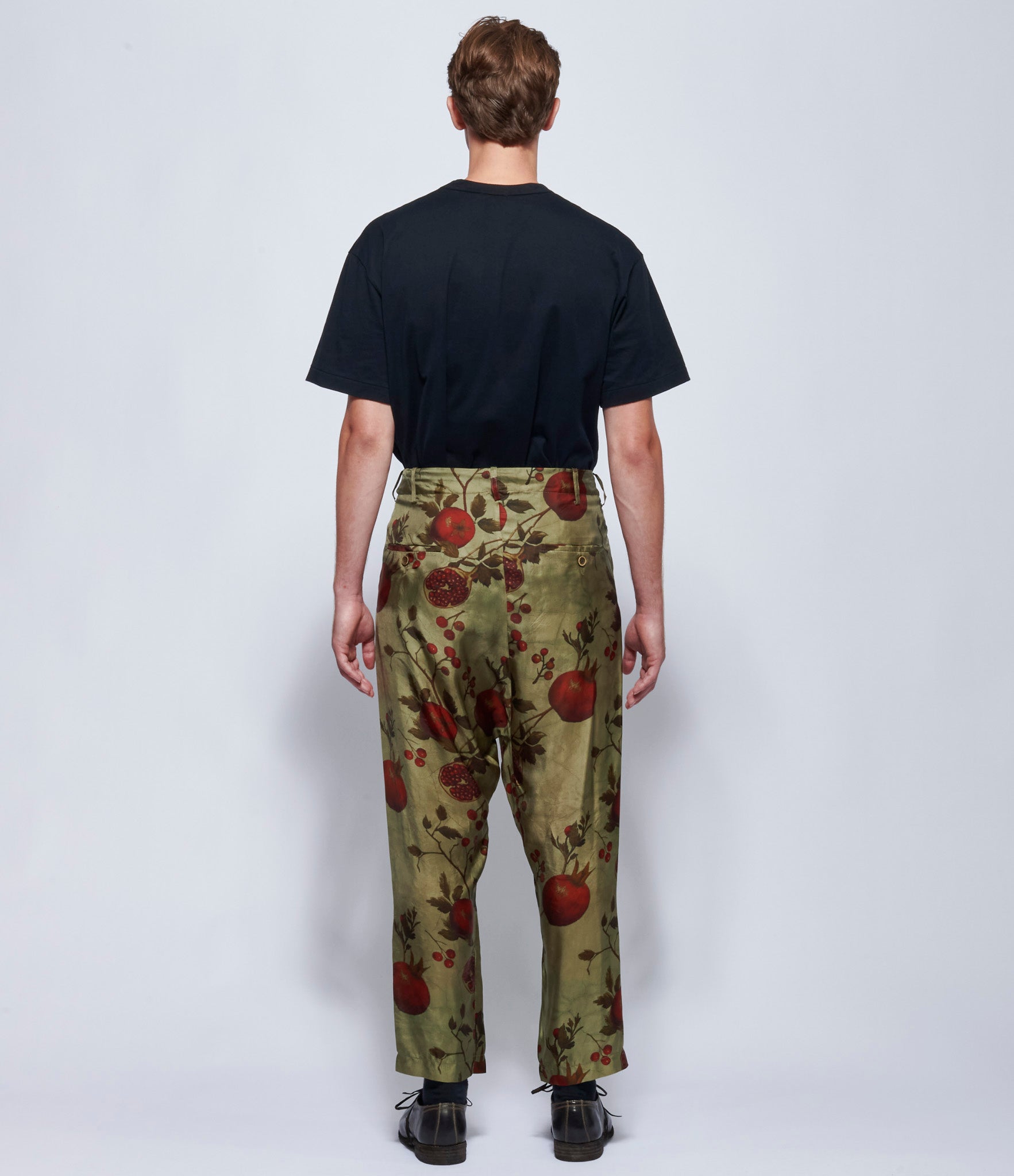Uma Wang Mens Tan & Red & Green Perch Pants