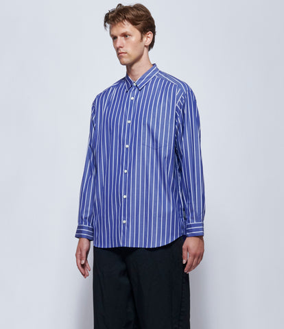 Comme Des Garcons Homme Blue Striped Shirt