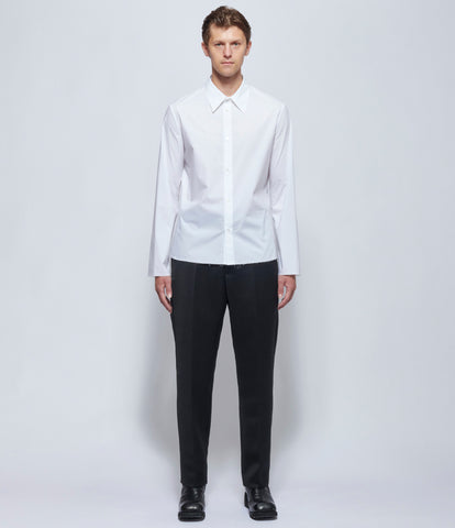MM6 Maison Margiela Mens Long-sleeved White Collared Shirt