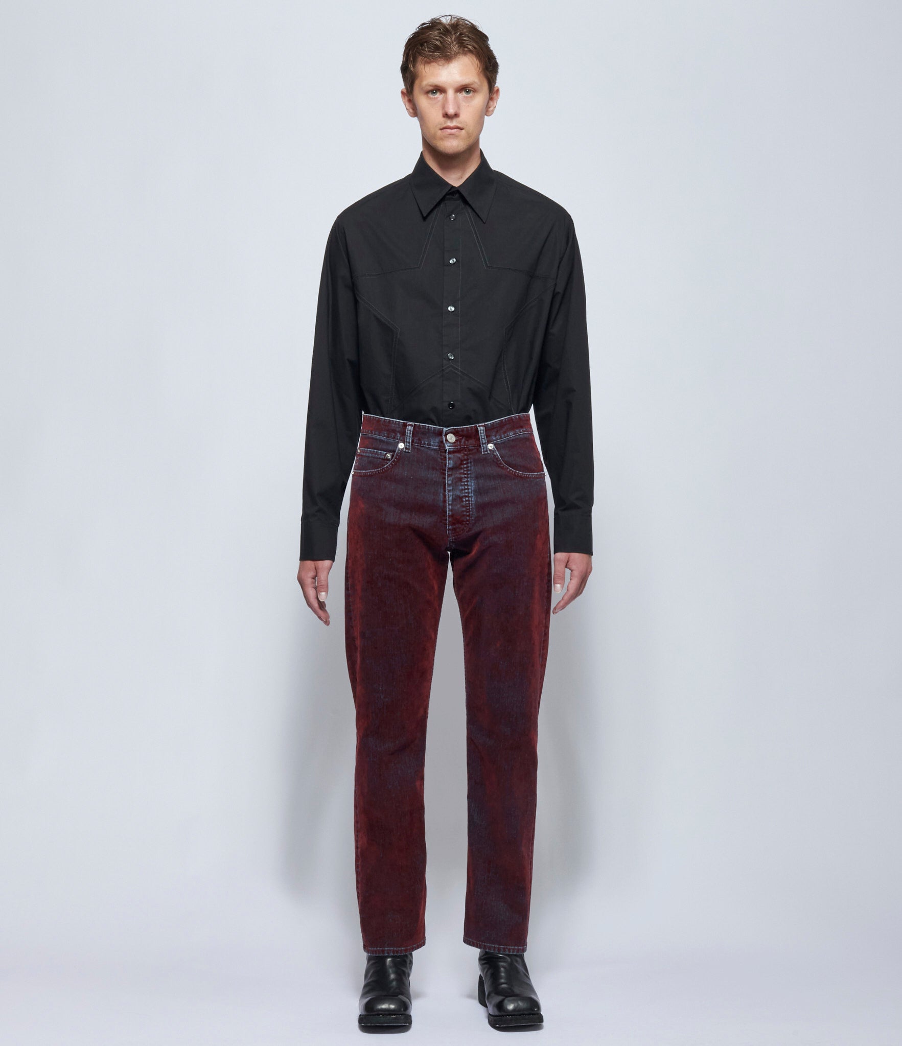 MM6 Maison Margiela Mens Faded Velour Pants 5 Pockets