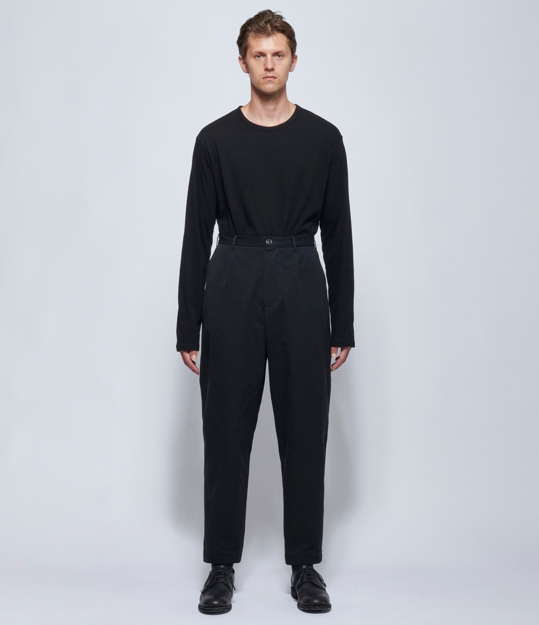 Casey Casey Mens Mili Hiroshi Pitch Black Double Cotton Pants
