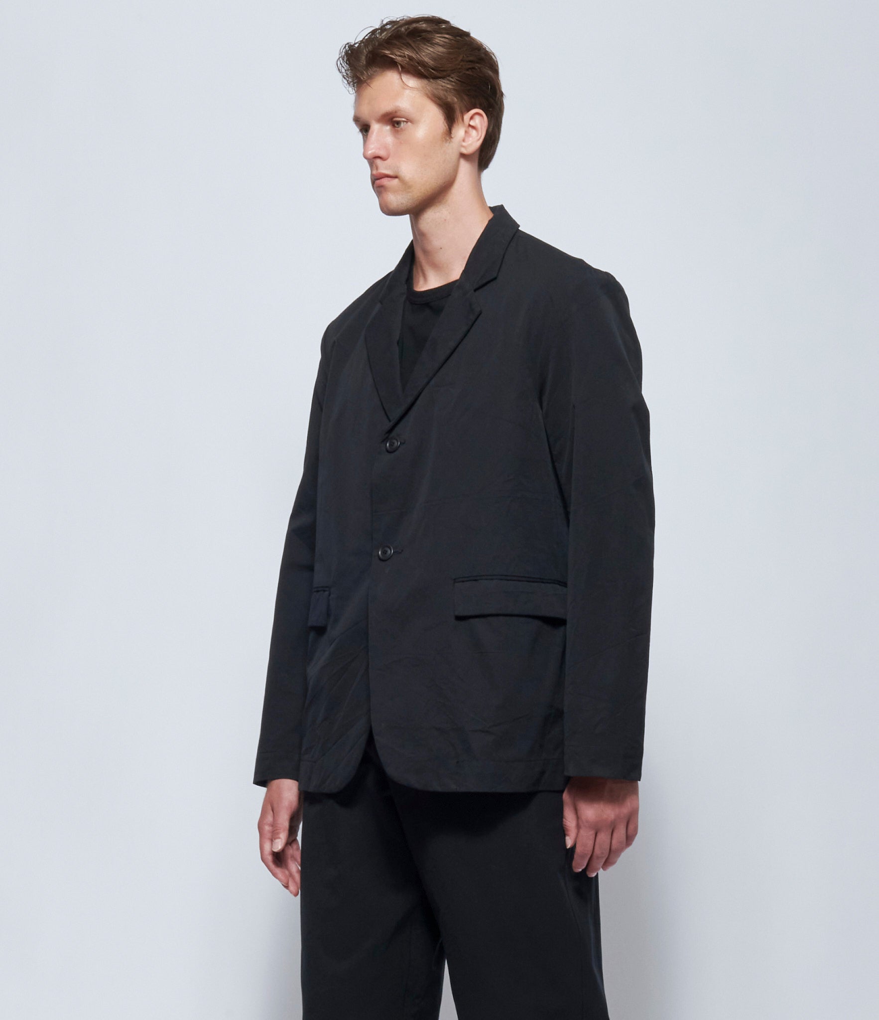 Casey Casey Mens Y Jacket Double Cotton Pitch Black Jacket