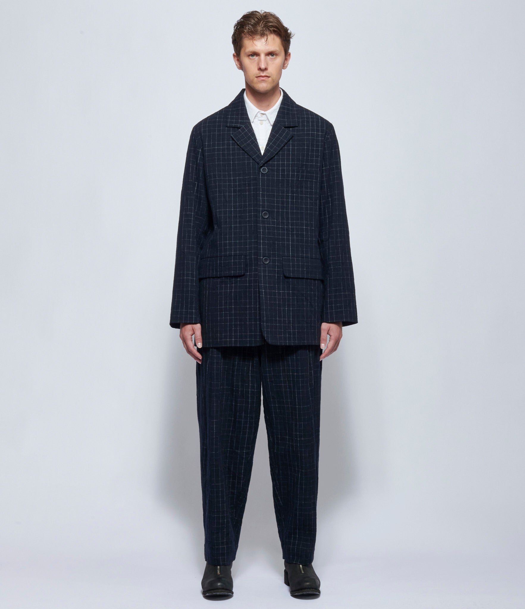 toogood Mens Navy & White Check The Artist Jacket