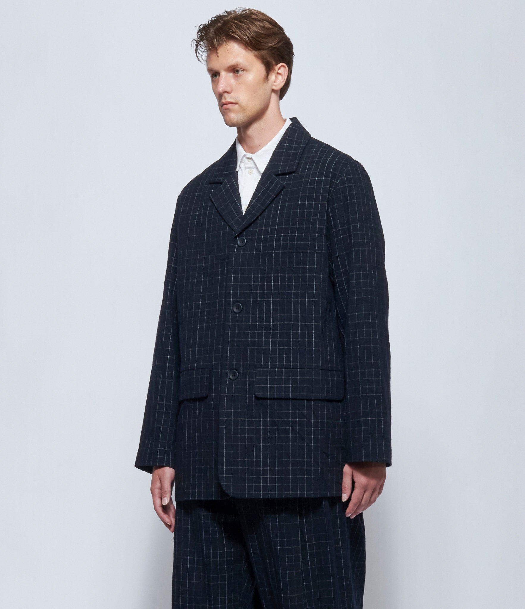toogood Mens Navy & White Check The Artist Jacket