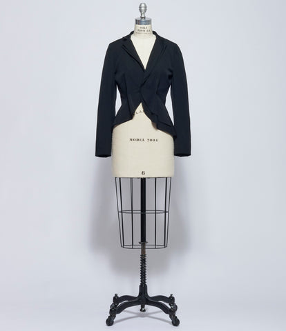 Yohji Yamamoto Womens Tuck D Short Jacket