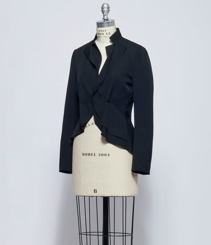 Yohji Yamamoto Womens Tuck D Short Jacket