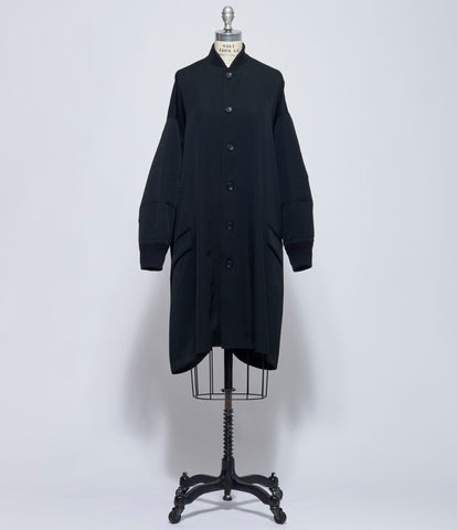 Yohji Yamamoto Womens Padded Drape Coat