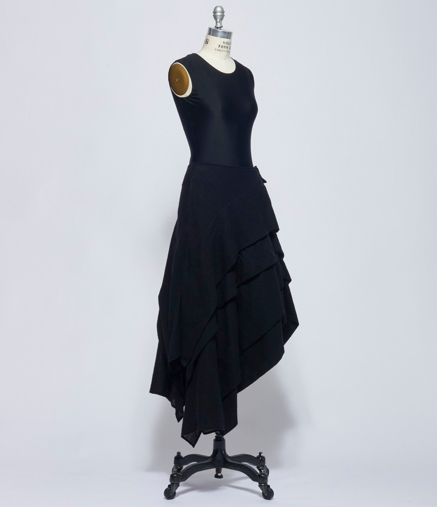 Yohji Yamamoto Womens Tucked Stitch D Skirt