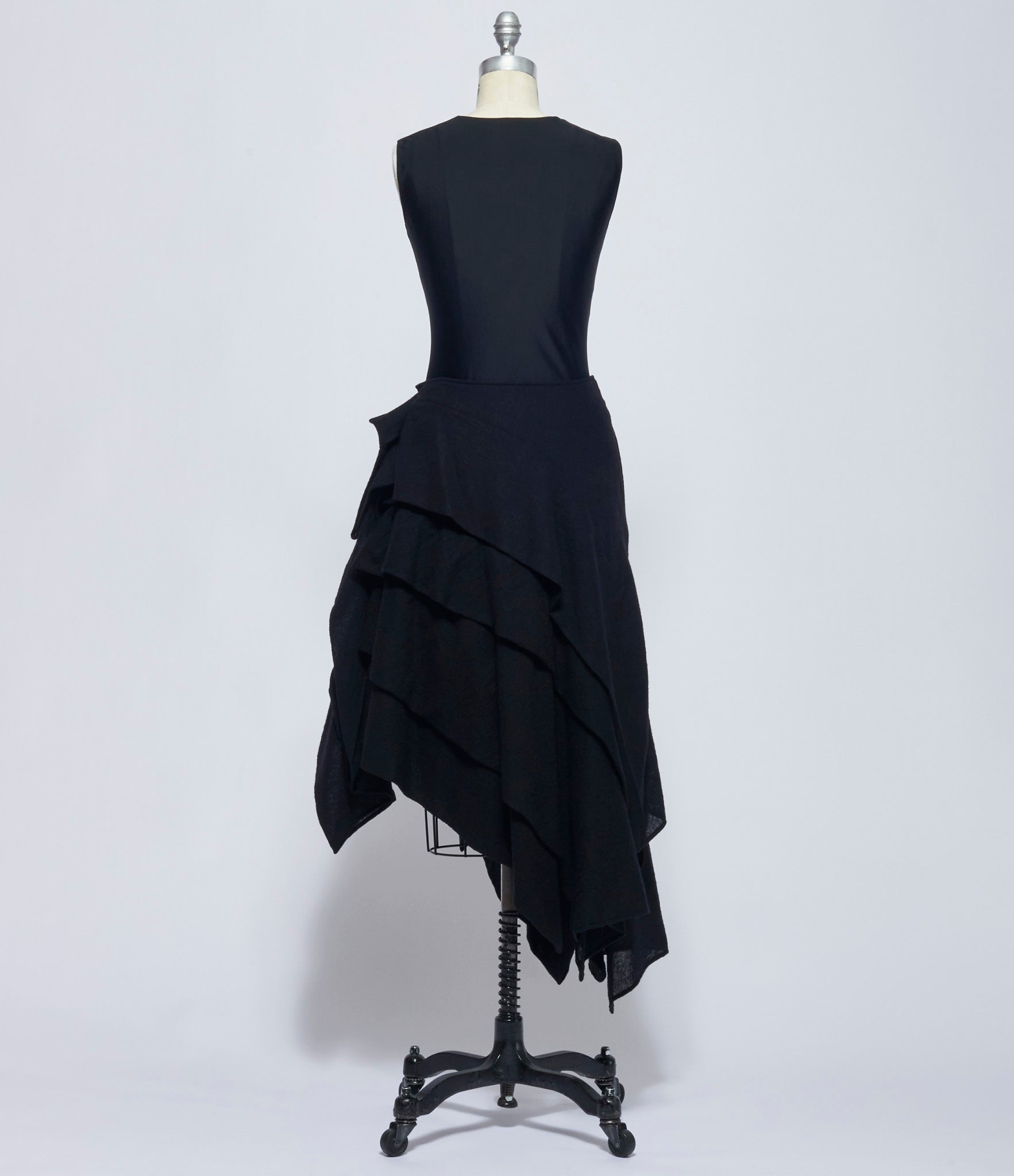 Yohji Yamamoto Womens Tucked Stitch D Skirt