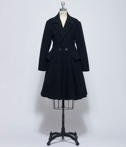 Yohji Yamamoto Womens Paneled Flare Coat