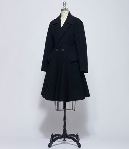 Yohji Yamamoto Womens Paneled Flare Coat