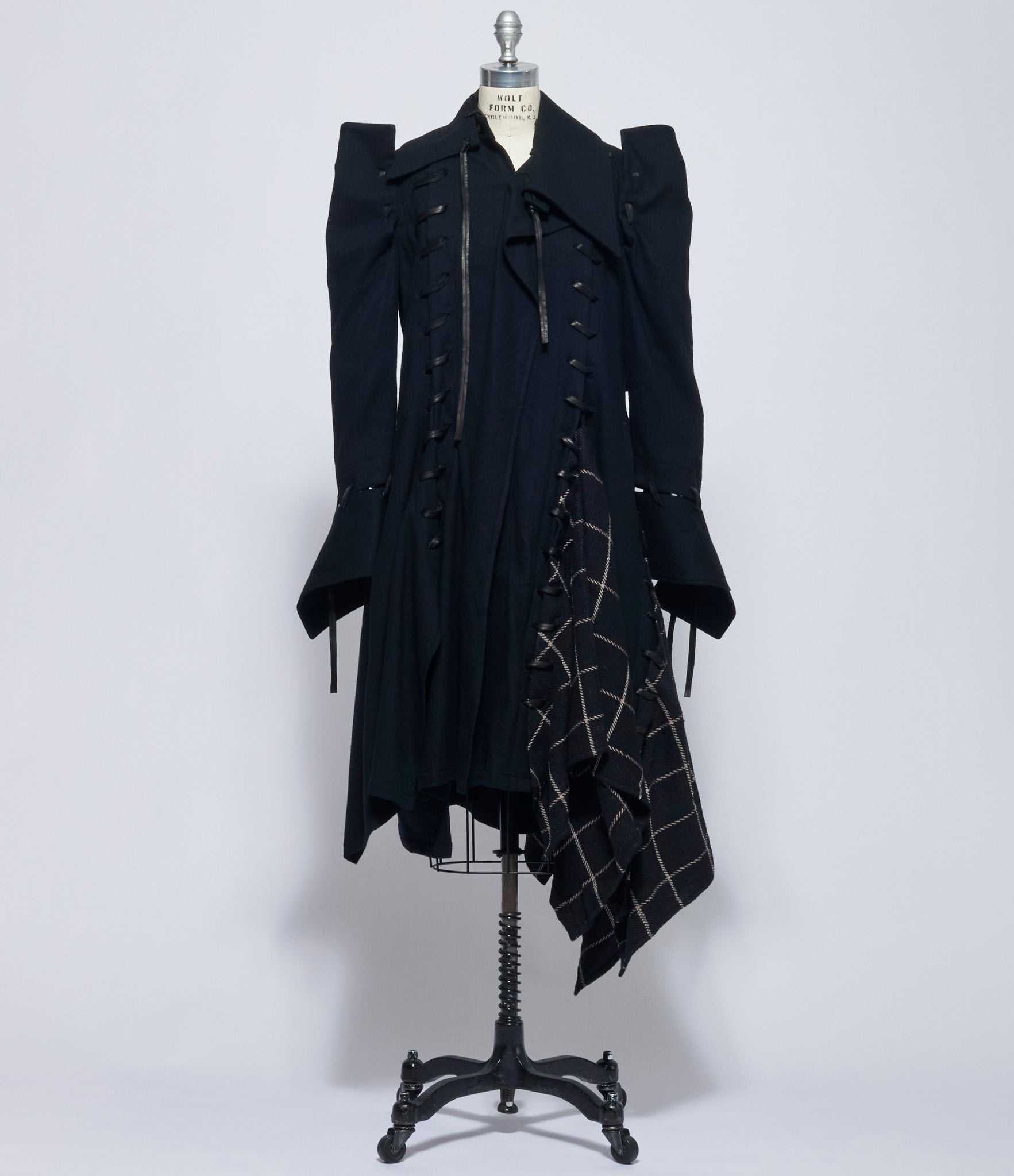 Yohji Yamamoto Womens Leather String Lace Up Dress