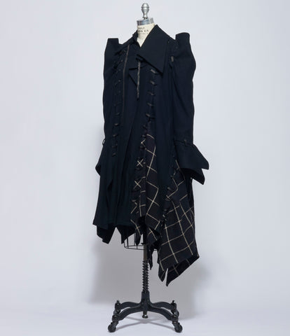 Yohji Yamamoto Womens Leather String Lace Up Dress