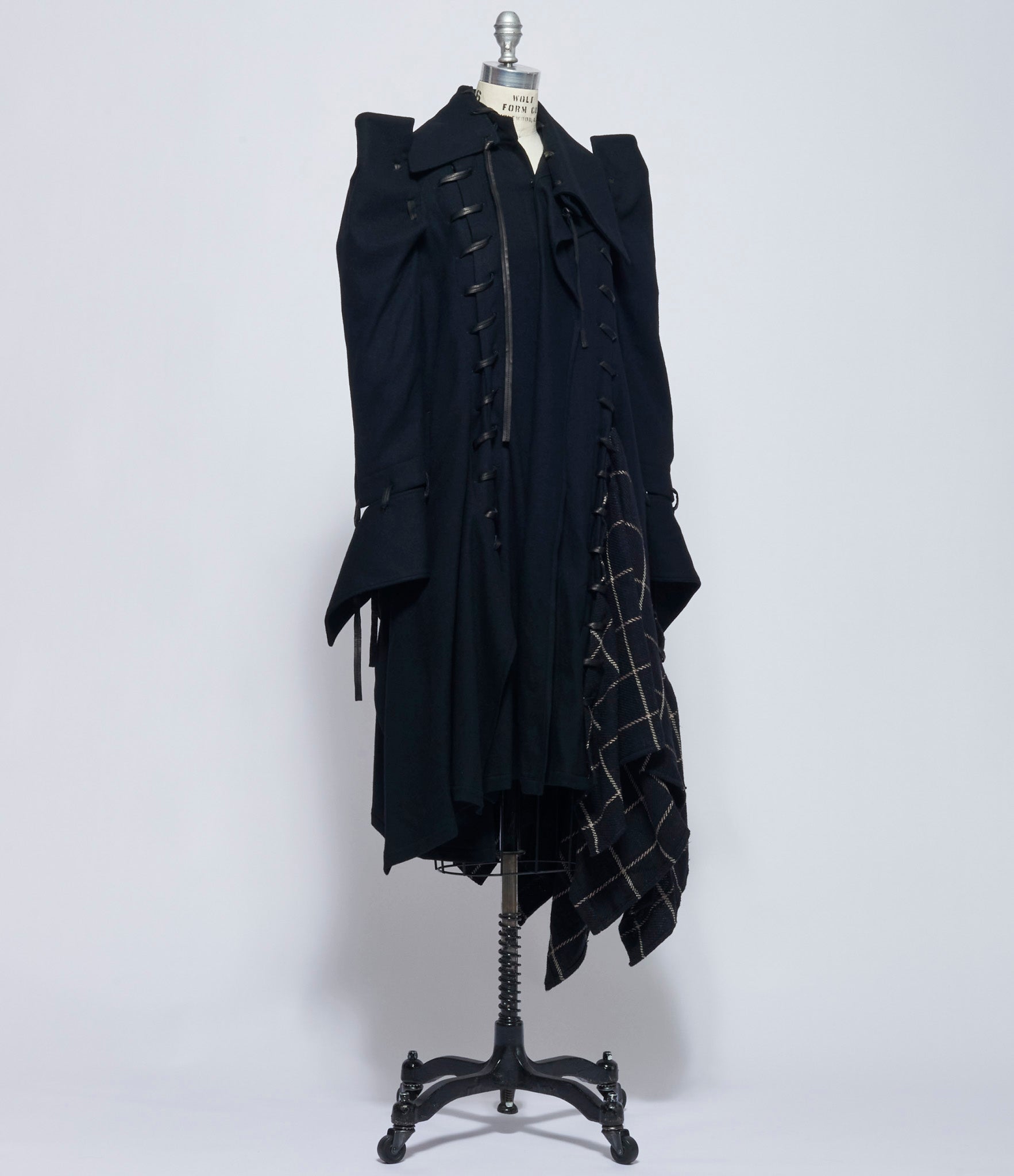 Yohji Yamamoto Womens Leather String Lace Up Dress