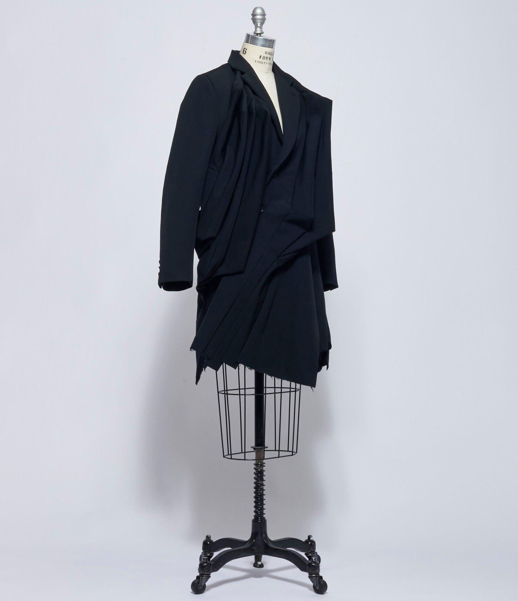 Comme Des Garcons Womens Twisted Accordion Pleat Jacket