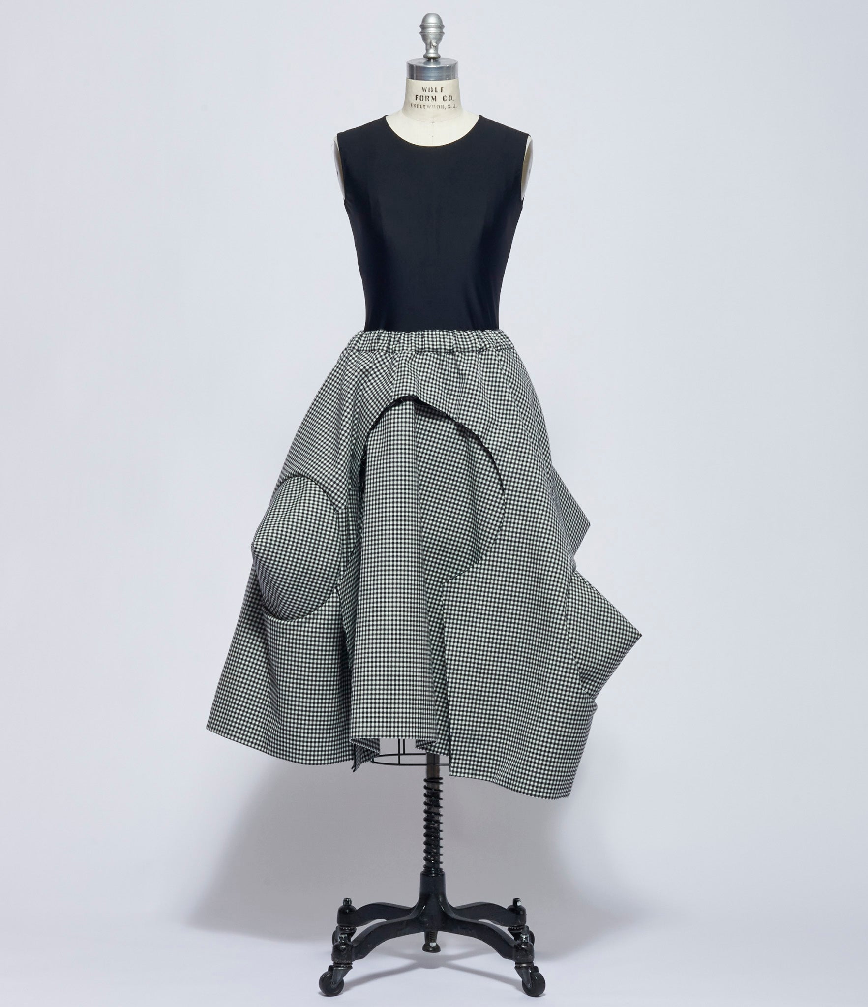 Comme Des Garcons Womens Buffalo Check Skirt