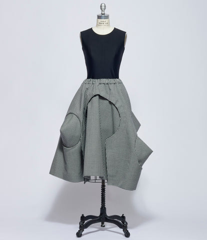 Comme Des Garcons Womens Buffalo Check Skirt